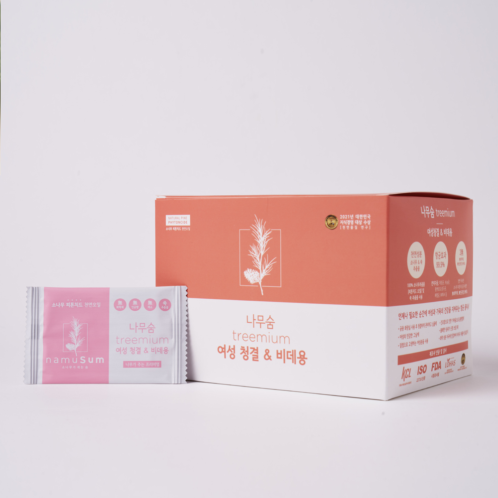 나무숨 트리미엄 여성 청결 티슈(namuSum Treemium Hygiene Wipes) [100P]